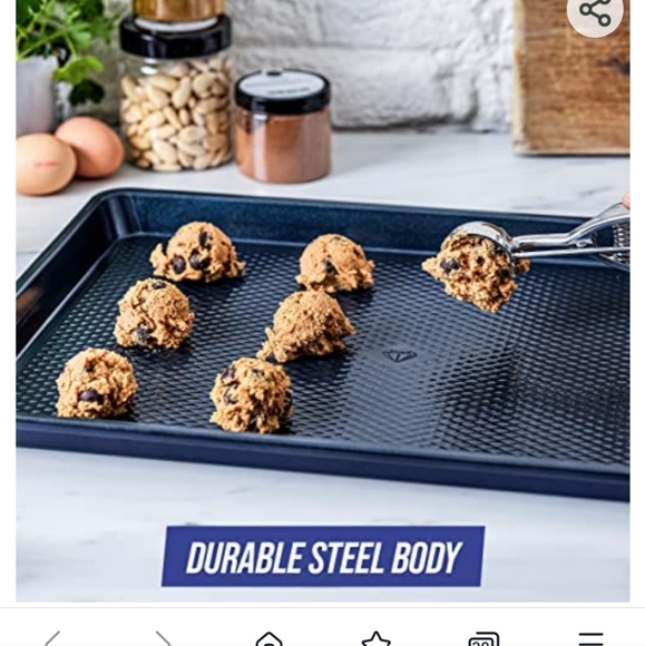 2 Blue diamond nonstick 13"x18" cookie sheet - Picture 3 of 5